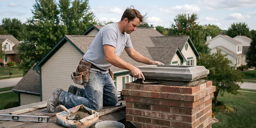 Stone Chimney Crown Installation Culver City