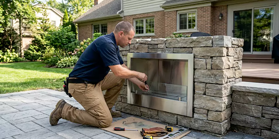 Outdoor Ethanol Fireplace Installation Culver City