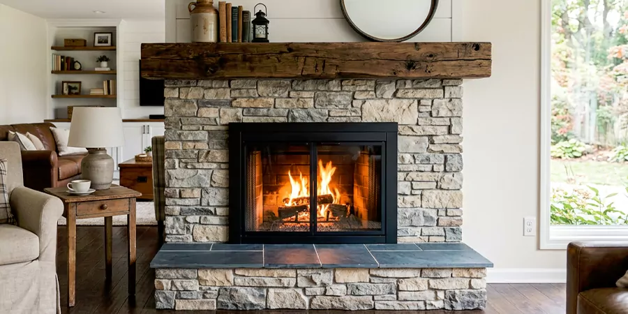 Modern and Farmhouse Fireplace Makeover Culver City